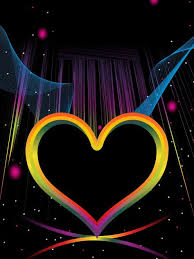 Colorful Hearts On Black Backgrounds Elsoar Heart Background Colorful Heart Heart Wallpaper