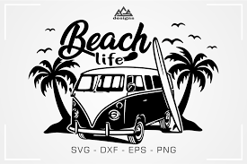Download Beach Life Beach Surfboard Vw Svg Design By Agsdesign Thehungryjpeg Com