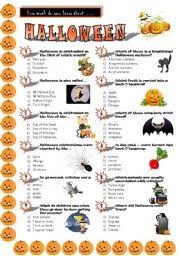 Displaying 22 questions associated with risk. Halloween Quiz Esl Worksheet By Jayce