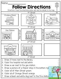 Free Map Skills Worksheets Math Worksheets Free Printable Following Directions 5th Gr Kindergarten Social Studies Teaching Social Studies Map Skills Worksheets