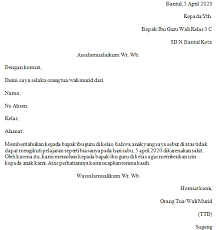 Hal ini karena pada umumnya sebuah surat izin tidak selalu dibuat. Sd Smp Contoh Surat Izin Tidak Masuk Sekolah Karena Sakit