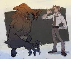Bigby Doodle The Wolf Among Us Cartoon Drawings Werewolf Drawing