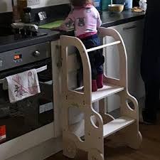 kitchen step stool for children table and chair montessori etsy tabouret cuisine amenagement chambre enfant table et chaises