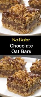 Easy No Bake Chocolate Oat Bars Recipe Desserts Dessert Recipes Baking