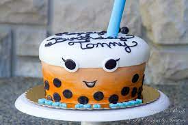 Boba Milk Tea Cake By Sugar Pearls Cake Designs By Tristina Cake Jelly Cake Bubble Milk Tea