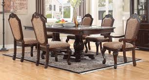How many dining room sets are there on amazon? Traditional Cherry Finish Beige Chenille Dining Table Set 8 Pcs Mcferran D5006 D5006 Set 8