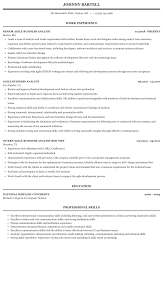 Agile Business Analyst Resume Sample Mintresume