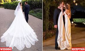 We became husband and wife in front of god, our families and those we love.. Katherine Schwarzenegger Reveals Second Wedding Dress As She Kisses Chris Pratt In Wedding Pics Daily Mail Online