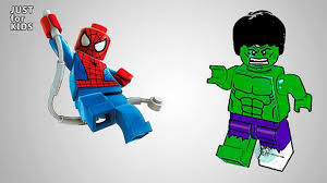 The printable pages capture the powerful character in all its glory. Lego Hulk And Spiderman Coloring Page Lets Color Part 2 Video Dailymotion