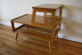 Vintage two tier pie crust table claw feet. Mersman Two Tiered Side Table With Slats Picked Vintage