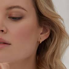 Rachel Jackson Chubby Silver Huggie Hoop Earrings