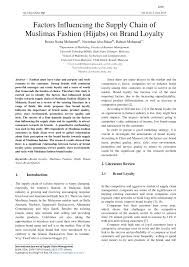 A marketing environment affects a company marketing strategy because their relationship with customers or consumers means everything to their marketing strategy. Pdf Factors Influencing The Supply Chain Of Muslimas Fashion Hijabs On Brand Loyalty