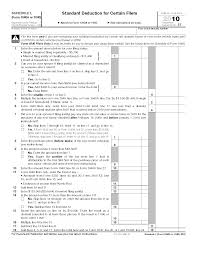 form 1040 schedule l standard deduction for certain filers