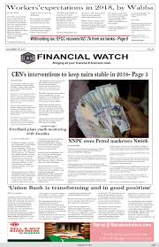 Financial Watch 29 12 2017 By Gabzymedia Issuu