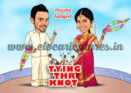 Indian Wedding Caricature Wedding Caricature Caricature Wedding Caricature Wedding Invitations