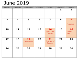 The most people have their own families. Calendar June 2019 With Holidays Word June 2019 Calendar Holiday Calendar Calendar June