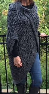 Yarnspirations has everything you need for a great project. Free Knitting Pattern Of Cocoon Cape Quick Knit In Super Bulky Yarn Women S S M L 1x 2x Quick Knits Knitting Patterns Free Sweater Knitting Patterns Free