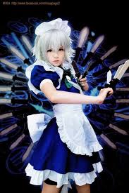 sakuya izayoi cosplay the touhou コスプレの女の子 東方コスプレ コスプレ 可愛い