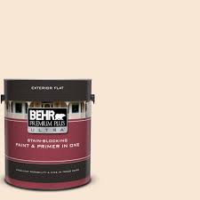Behr Premium Plus Ultra 1 Gal Ul140 12 Cafe Cream Flat Exterior Paint And Primer In One Exterior Paint Behr Interior Paint