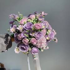 Create your own artificial wedding bouquets arrangements with silk flower stems from rustic reach. Real Touch Purple Rustic Purple Rose Flowers Wedding Bouquets Artificial Champagne Boda Bridal Bouquet Decoration For Bride Ph66 Wedding Bouquets Aliexpress