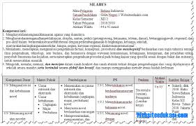 Sebelum pengawas datang ke sekolah. Silabus Bahasa Indonesia Kelas 12 Semester 2 K13 Revisi 2018 Websiteedukasi Com