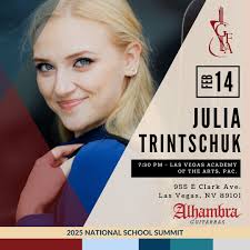 Next week! Join us for an evening of classical guitar with  @juliatrintschuk_guitar at the Las Vegas Academy of the Arts. 📅 Friday,  February 14 ⏰ 7:30 PM 📍 @lasvegasacademy 🎟 FREE ADMISSION
