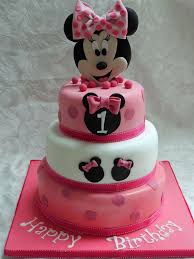 Minnie Mouse 3 Tier 1st Borthday Cake4 Jpg 768 1024 1st Birthday Cake For Girls Baby Birthday Cakes Baby Girl Cakes