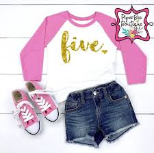 Cute Birthday Outfits For 10 Year Olds Five Year Old Birthday Shirt Fifth Birthday Girl Shirt 5 Etsy Girl Outfits Girls Summer Outfits Cute Outfits For Kids
