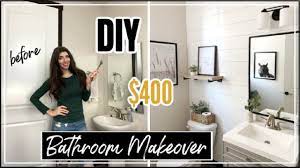 Diy Small Bathroom Makeover On A Budget Youtube Small Bathroom Makeover Small Bathroom Diy Bathroom Makeover