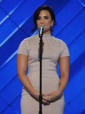 American actress and singer demi lovato rose to fame in 2008 when she played the character of mitchie torres in camp rock, a disney channel musical tv film. Demi Lovato Wikipedia