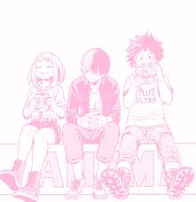 pink my hero anime anime icons hero wallpaper