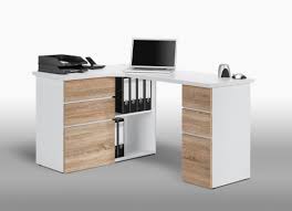 Bureau Informatique D Angle Contemporain Avec Rangement Chene Sonoma Blanc Nayade Matelpro Bureau Angle Bureau Informatique Petit Bureau D Angle
