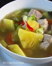 Resep Sup Tuna Asam Pedas Dengan Nanas Ide Makanan Resep Ikan Resep Sup