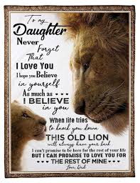 Blanket To My Daughter Lion I Hope Fleece Blanket 50x60 60x80 Made In Us In 2020 Daughter Love Quotes My Son Quotes Son Birthday Quotes