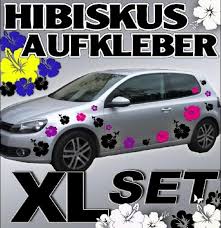 2 x 200 mm 4 x 150 mm 6 x. Blumen Aufkleber Auto Hibiskus Hawaii Bluten Sticker Set Shop