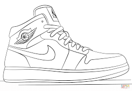 Coloriage Baskets Nike Jordan Coloriages A Imprimer Gratuits