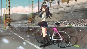 anime scenery human おしゃれまとめの人気アイデア pinterest oscar luna 自転車ガール サイクリング 画