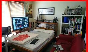 Small bedroom gaming room setup ideas are a bit more difficult to pull off as you might be thinking you're missing out on your gaming experience. Bedroom Gaming Setup Small Inspiring Room Ideas Desk Cool Smlf Interior Design Small Game Room Bedroom Small Bedroom Layout Living Room Setup Cool Dorm Rooms