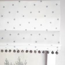 Roman shades window blinds, white black premium blackout roman window shades, custom washable fabric roman shades for windows, doors, french doors. Mini Grey Stars Blackout Roman Blind By The Nursery Blind Company Notonthehighstreet Com