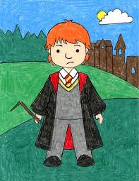 Show your harry potter pride with this hogwarts sketch in your home! How To Draw Ron Weasley Art Projects For Kids