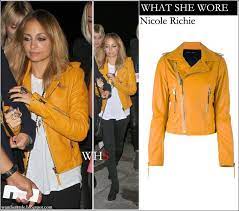 Jackets Nicole Richie Yellow Leather