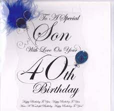 Help give them the best day ever by sending one of our best happy 40th birthday messages with images! Large Cards Collection Karenza Paperie Birthday Wishes For Son Birthday Cards For Son 40th Birthday Wishes