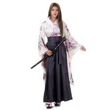 Japanese Woman Samurai Kimono Blouse Hakama Pants Robe Geisha Cosplay Costume Ebay Japanese Outfits Womens Kimono Hakama Pants