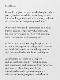 We Re Still Reminded Sometimes By A Rain Rainer Maria Rilke What Can We Recapture Of Childhood Should We Writing Poems Poems Words