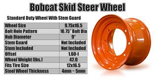 Details About Set Of 4 8 Lug Bobcat S740 Skid Steer Wheels 9 75x16 5 Fit 12x16 5 Tires