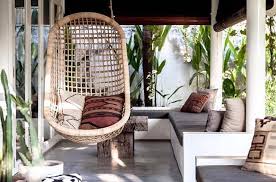 Harvestdesignliving Did A Little Rattan Furniture Photoshoot At Fellavillas The Hanging Chair In Our Outdoor Lounge Hanging Chair Living Design Furniture