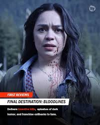 Repost @rottentomatoes Critics say #FinalDestinationBloodlines delivers  inventive kills, splashes of dark humor, and callbacks to earlier entries  in the franchise. See it cinemas this weekend!