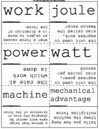 Physics Of Work And Power Flash Cards Work Energy And Power Power Physics Work Physics