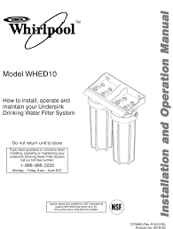 Whirlpool Whed10 Installation Operation Manual Pdf Download Manualslib