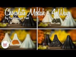 Chocolate Modak With 4 Different Fillings Ganesh Utsav Special Recipes Chef Sanjyot Keer Youtube Special Recipes Chocolate Modak Recipe
